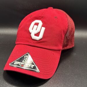 New Oklahoma Sooners Trucker Hat One Fit Unisex Red Mesh Back